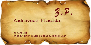 Zadravecz Placida névjegykártya
